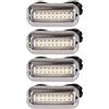 Xgdsnly 4 Pezzi Luci Transom Barca Illuminazione Marina LED Impermeabile Lampada Sott'Acqua Resistente Acciaio Inossidabile Adatta per Kayak Skiff