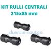 OSCULATI KIT 3 RULLI CENTRALI PER CARRELLO 215X85MM BARCA GOMMONE RULLO CENTRALE