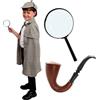 I LOVE FANCY DRESS LTD Costume Deluxe Sherlock Holmes con Cappello - Perfetto per LA Settimana del Libro O Costumi di Halloween (Cappello + Cappa + Pipa + Lente d'Ingrandimento - Standard)
