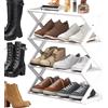 Generico Spaciatura A 4 Livelli-Scaffali Di Conservazione Delle Scarpe | Organizzatore Di Stoccaggio Delle Scarpe Resistente | Raccontaggio Di Archiviazione In Metallo Per Ingresso, Armadio, Camera