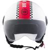 BHR Casco Demi-Jet, Casco Scooter 835 SPECIAL, Red Rush, L | Omologato ECE 22.06, Visiera a Occhiale Antigraffio, Sgancio Micrometrico e Guanciali Removibili, Uomo e Donna