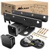 Nilight JK-61A Kit di gancio da traino per paraurti posteriore da 5 cm, compatibile con Jeep Wrangler JK 2007-2018 a 4 porte e 2 Unlimited, con 4 pin (esclusi i modelli JL)