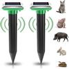 Behogan 2 pezzi distributori solari: spaventapasseri solari, repellente per talpe, talpe a ultrasuoni, antiparassitari per il giardino