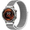 GIOPUEY Nylon Cinturini Compatibile con Oppo Watch X3, Traspirante Sport Loop Cinturino in Morbido Nylon Intrecciato, Donne Uomo - Grey
