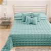 PETTI Artigiani Italiani - Trapuntino Singolo in Morbido e Caldo Velluto, Trapunta Primaverile Autunnale, Copriletto Singolo, Tiffany, 100% Made in Italy