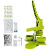 Victool Macchina per bottoni da 32 mm con 100 pezzi per bottoni e Taglia cerchi, Disco a pressione push-pull per regali fai da te, macchina per spille, creazione di bottonis