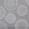 Kt KILOtela - Tessuto Canvas Stampato, Rivestire, Foderare, Divani, Tavolo, Sedia, Letto, Tende, Cuscini, Borse, 100 cm Lunghezza x 280 cm Altezza, Mandalas Tattoo, Grigio - 1 Metro