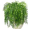 CATTREE Ghirlanda artificiale di salice piangente, in plastica, con foglie verdi, da appendere, resistente ai raggi UV, per casa, interni, esterni, giardino, porta, parete, cesti, feste di nozze, decorazione