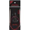 ChiaoGoo Knit RED Ferri Circolari per Maglia in Acciaio Inossidabile Lunghezza 60 cm Spessore 3,00 mm con Cavo Rosso Flessibile 1 unità