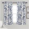 Lush Decor Devonia - Coppia di tende a pannello filtranti, 132 x 160 cm (larghezza x lunghezza), bianco e blu navy