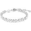 Swarovski Bracciale Mesmera, Tagli misti, bianco, Placcatura rodio