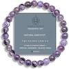 SIMPLÍ BASIC Braccialetto naturale per guarigione dei chakra, braccialetto con pietra preziosa da 6 mm, braccialetto con cristalli per donne e braccialetti da uomo, fortuna, Pietra, ametista