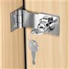 Flintronic Lucchetto Hasp, 3 Pollici Lucchetto Hasp in Acciaio Inox, Con Viti e Chiavi, Chiusura Armadio Serratura in Metallo per Porte Mobili Cassetti Armadietti Finestra Cancelli- Argento