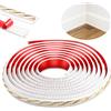 ZTVOWTO 300cm Adesivo Cornice Specchio, Rifiniture da Parete, Modanatura Adesiva 3D per Bordi di Specchi, Mobili, Cornici di Porte, Soffitti, Decorazioni per La Casa(Bianco con oro)