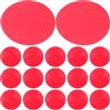 LABRIMP Filtro Gel Rosso per Illuminazione LED 20 Pezzi, Pellicola Traslucida Tonda in Pet da 50 MM, Adesivi Facili da Applicare e Rimuovere per Fotografia e Ambienti Domestici