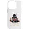 Bookworm Raccoon Reading Healing Custodia per iPhone 14 Pro Leggere invece di guarire carino procione amante dei libri