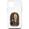 Holy Art Custodia per iPhone 12/12 Pro Nostra Signora Di Lourdes Mariano Cattolico Gotico Mosaico Icona Arte