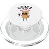 Corks Are For Quitters Fun Wine Lover Dr Design divertente per gli amanti del vino per le feste PopSockets PopGrip per MagSafe