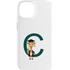 Timowo Studio Custodia per iPhone 14 Giraffa Diploma Lettera C Alfabeto Animale