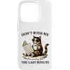 Feline Chill Designs Custodia per iPhone 14 Pro Don't Rush Me Last Minute Procrastinator Cat