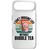 Retro Pig I Can't Imagine Life Without B Custodia per iPhone Air Simpatico maiale retrò Non riesco a immaginare la vita senza Bubble Tea