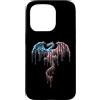Paint Dripping Patriotic 4th of July US Custodia per iPhone 15 Pro Dragon Fantasy Bandiera americana USA Drip Graffiti Patriottismo