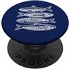 Cool Fishing Tees Sardine PopSockets PopGrip Adesivo