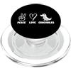 Funny Crocodile Hunter Costume Adult Des Peace Love Coccodrilli Uomini Donne Coccodrillo PopSockets PopGrip per MagSafe