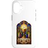 Holy Art Custodia per iPhone 16 Opera d'arte a mosaico gotico cattolico calice ed eucaristia