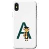 Timowo Studio Custodia per iPhone X/XS Giraffa Diploma Lettera A Alfabeto Animale