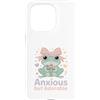 Cute Kawaii Anxious Frog Pastel Aestheti Custodia per iPhone 15 Pro Amante della rana pastello Kawaii ansioso ma adorabile