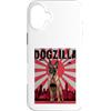 Belgian Malinois Puppy Lover PS Custodia per iPhone 16 Plus Divertente retrò giapponese Dogzilla belga Malinois amante dei cani