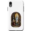 Holy Art Custodia per iPhone XR Nostra Signora Di Lourdes Mariano Cattolico Gotico Mosaico Icona Arte