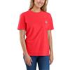 Carhartt T-shirt Loose Fit Heavyweight a maniche corte con tasca K87 da Donna, Rossa L