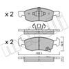 metelligroup 22-1034-0 Pastiglie Freno Anteriori E Posteriori, Made in Italy, Pezzo di Ricambio per Auto/Automobile, Kit da 4 Pezzi, Certificate ECE R90, Prive di Rame