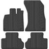 Gledring Tappetini in Gomma Compatibile con Audi Q5 (GU) MHEV 2025- incl. Sportback (Profilo T 4-Parti + Clip di Montaggio)
