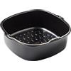 PYREX, Airfryer Metal, piatto da forno rotondo, 22 x 21 x 7,5 cm, cestino cottura con manico, acciaio al carbonio antiaderente, cottura omogenea, compatibile forno, congelatore e lavastoviglie