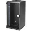 DIGITUS armadio di rete 10 - 12 U - montaggio a parete - non montato - HxLxP 591x316x298mm - capacità di carico 30kg - profondità utile 254mm - classe di protezione IP20 - serie SOHO Pro - nero