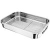 Judge h043 Rostiera con griglia, Acciaio Inossidabile, Argento, 42 x 30 x 6.5 cm