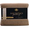 Gözze - Coperta Avvolgente, Sensazione Merino, Reversibile, Tessuto Spesso 600 g/m², 100% Poliestere, 180 x 220 cm - Tortora