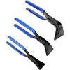 QWORK® 3 Pezzi set di piegatrici per lamiere, utensili in lamiera pinze, pinze per aggraffatura, diritte 45-90 gradi
