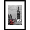 Tinkeps Cornice per foto formato A2 nera, in legno ingegnerizzato e plexiglass, cornice A2 con supporto A3 per stampe A2/A3, foto e poster, montaggio a parete, cornice per poster A2 (42 x 59,4 cm)