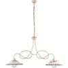 Be-Light Bilanciere Country Chic Bistrot 2 Luci Avorio Con Ceramica Vietrese