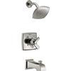 Delta Faucet Ashlyn 17 Series Single-Handle Tub and Shower Trim Kit, Shower Faucet with Single-Spray Touch-Clean Shower Head, Stainless T17464-SS (Valve Not Included)
