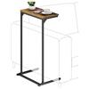 TUTOTAK Tavolino a forma di C, tavolino piccolo, tavolino alto 72,9 cm, tavolino da divano, soggiorno, camera da letto, marrone, TB01BB071EU