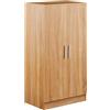 Brigros WeHome - Scarpiera Legno 2 Ante 7 Ripiani, Salvaspazio Ingresso, 55x36x108 Cm, Rovere Naturale