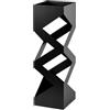 TAISSU - Portombrelli Mod. OULU - Colore Nero Opaco - Con Ganci per Ombrelli Pieghevoli e Vassoio Raccolta Gocce - 15,5 x 15,5 x 49 cm - Acciaio - Portombrelli per Ingresso