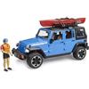 bruder 02529 - Jeep Wrangler Rubicon Unlimited con kayak e figure - 1:16, Veicolo fuoristrada, veicolo fuoristrada, automobile
