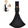 Touosy Marsupio Neonato 6-36 Mesi Regolabile Fascia Porta Bebe per Dormire Supporto Stabile Baby Carrier Leggero e Traspirante Tutte le Stagioni Fascia Laterale Porta Bambino per Neonati (Nero)
