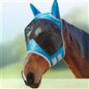 Harrison Howard CareMaster Pro Luminous Maschera anti-mosche per cavallo UV protezione con para orecchie Cielo blu (M; Cob)